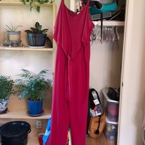 Burgundy jumpsuit